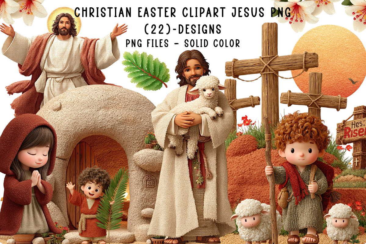 Christian Easter Clipart Jesus Png, an Illustration by CreationArt (Photo 1 of 5)