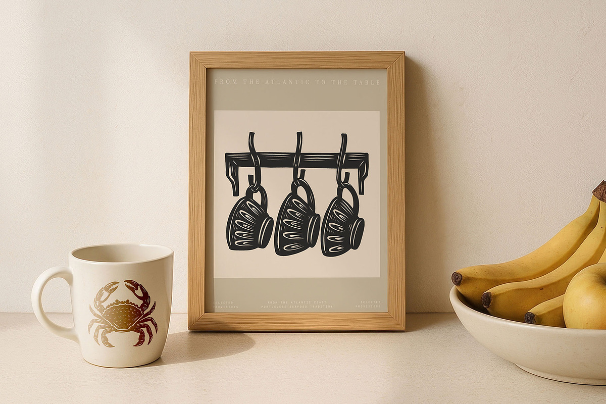 Linocut Kitchen | Poster Builder, an Object Graphic by KetteCreate (Photo 5 of 16)