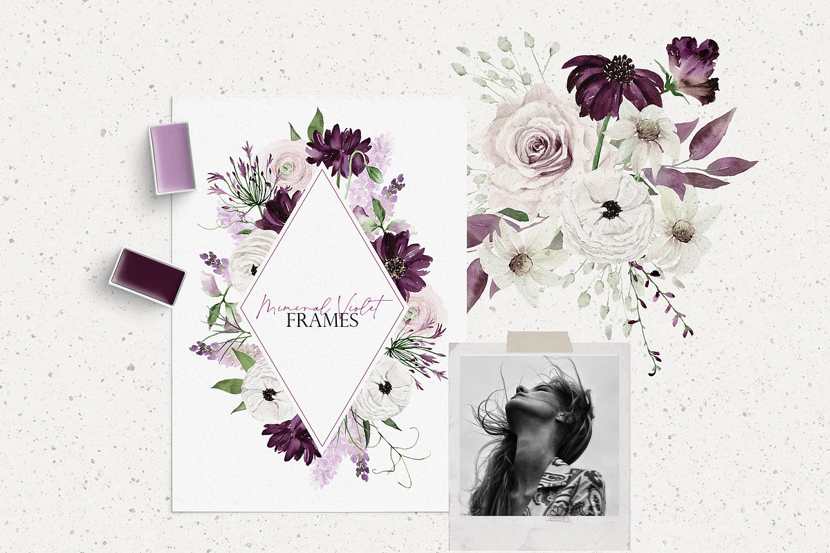 Watercolor flower - Mineral Violet, an Illustration by Beigetime (Photo 13 of 14)