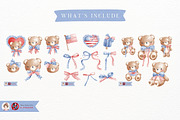 Coquette 4th of July Bear png, an Animal Illustration by Chonnieartwork (Thumbnail 4 of 4)