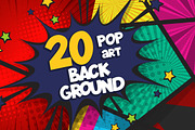 SET 20-BOOM! Pop Art backgrounds, a Texture Illustration by Kapitosh (Thumbnail 1 of 3)