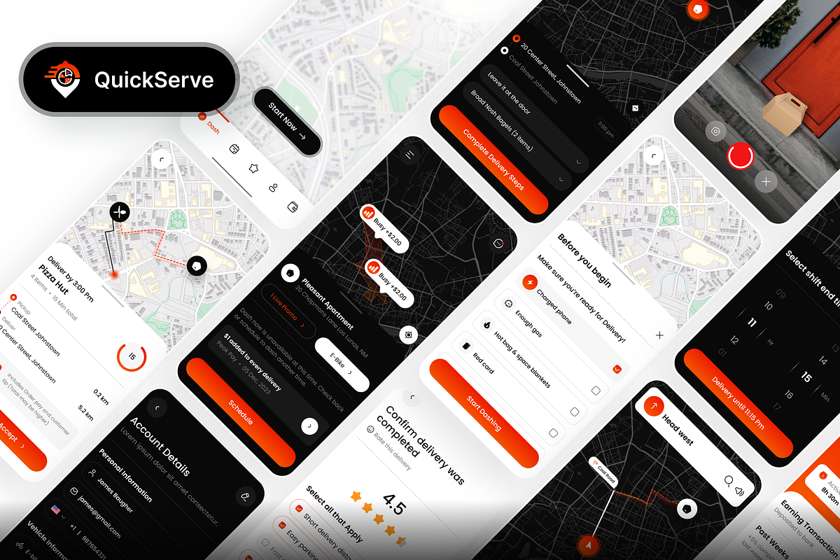 UIKit for food, driver, Technican, an UI Kit Template by Fluttertop (Photo 5 of 9)
