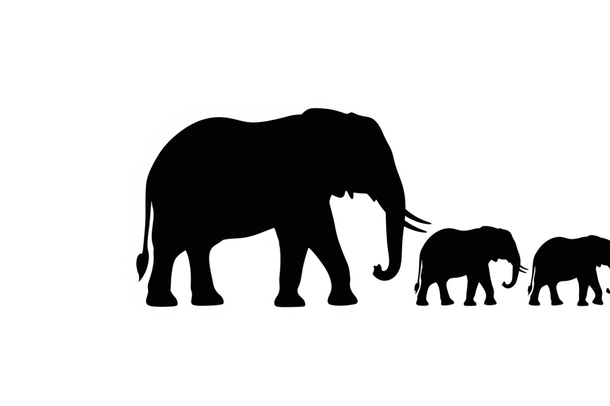 elephant family silhouette design, an Illustration by Amazin_art (Photo 37 of 51)