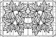 Decorative Botanical Leaf Panel, an Illustration by Designs_River (Thumbnail 5 of 10)