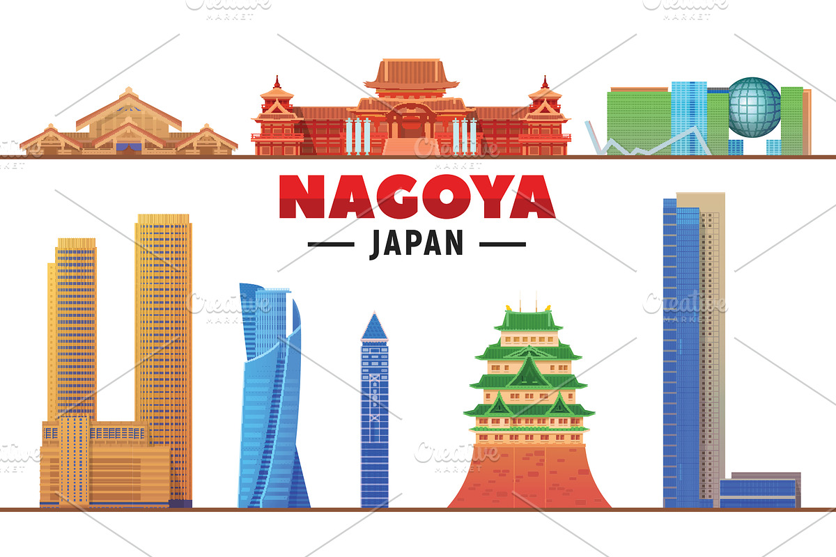 Nagoya Japan skyline, a Work Illustration by Sky and glass (Photo 6 of 6)
