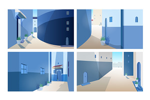 Morocco landscapes, architecture set, a Decorative Illustration by Good Studio