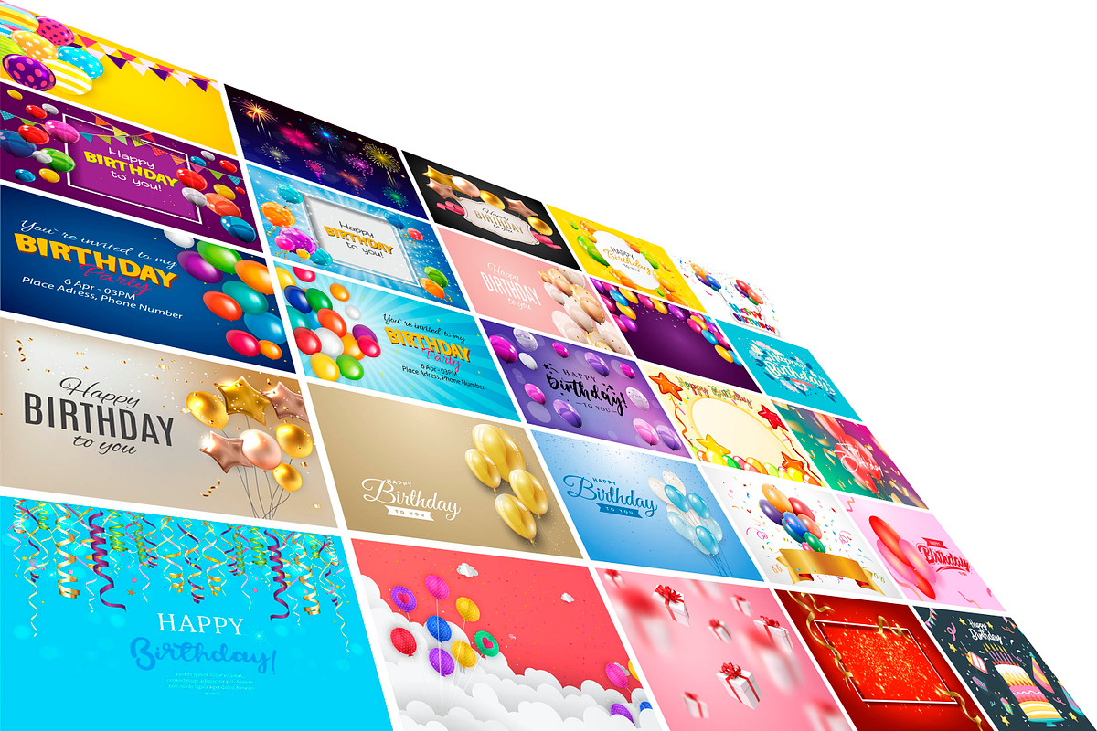 Happy Birthday Template Bundle, a Design Template by Digital Studio (Photo 3 of 4)
