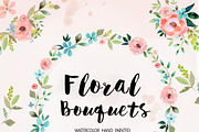 Floral bouquets - Watercolor clipart, an Illustration by DigitalCloud (Thumbnail 3 of 3)