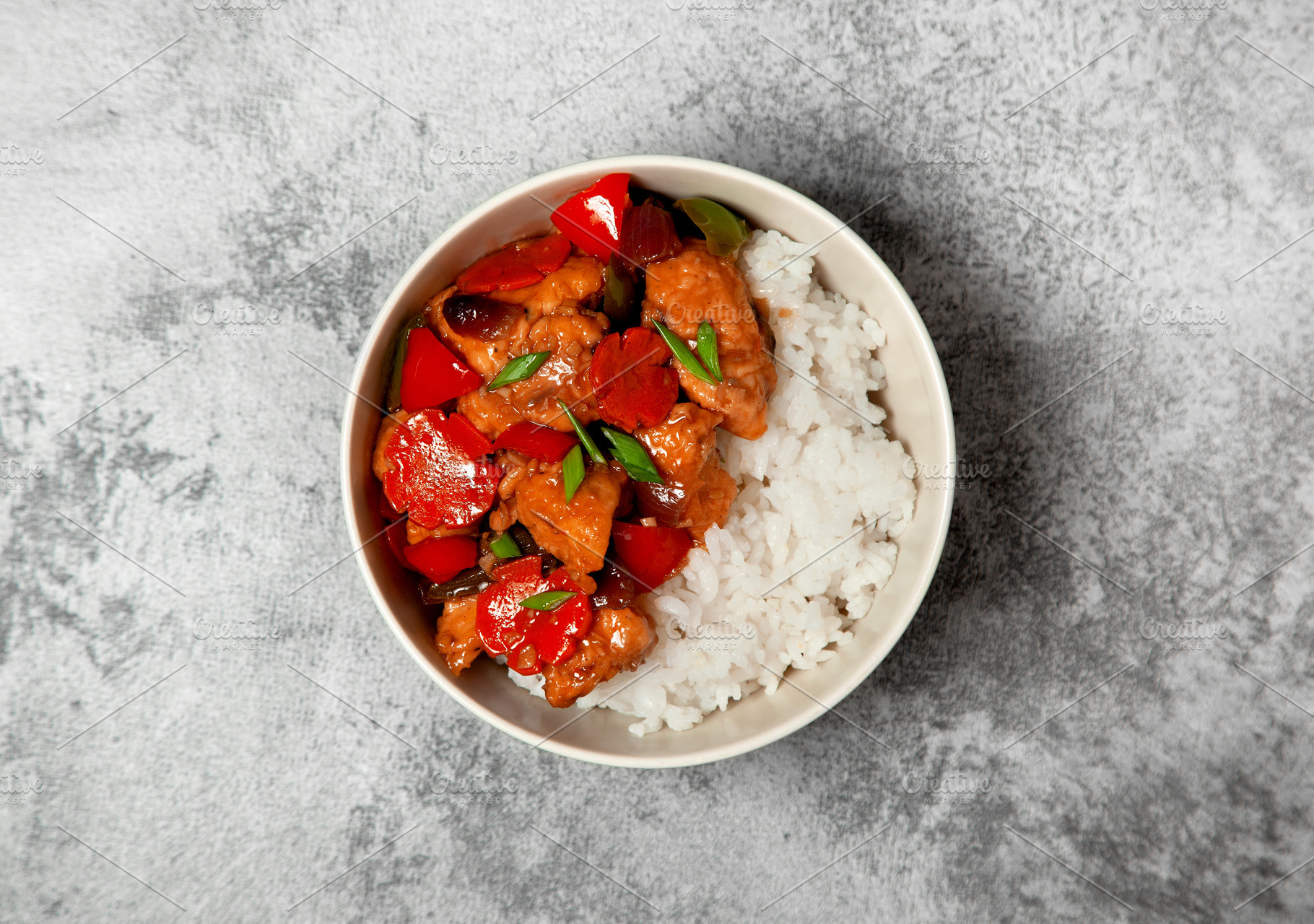 Manchurian chicken with vegetables containing food, chicken, and chinese, a Food & Drink Photo by natashamam