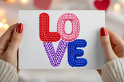 Faux Yarn Love Valentine Png, an Illustration by Canvas Craft (Thumbnail 4 of 7)