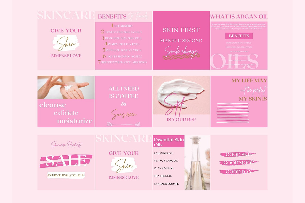 Beauty Instagram Templates Canva, a Social Media Template by Deepa Template Studio (Photo 9 of 19)