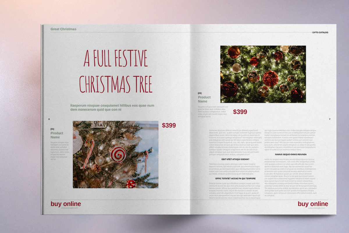 Christmas Gift Catalog Template, a Brochure Template by Boris Cupac (Photo 5 of 7)