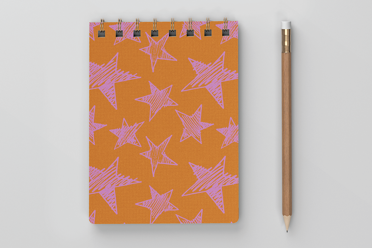 Pink Stars Seamless Pattern, a Pattern Graphic by Bonfloret Studio (Photo 3 of 3)
