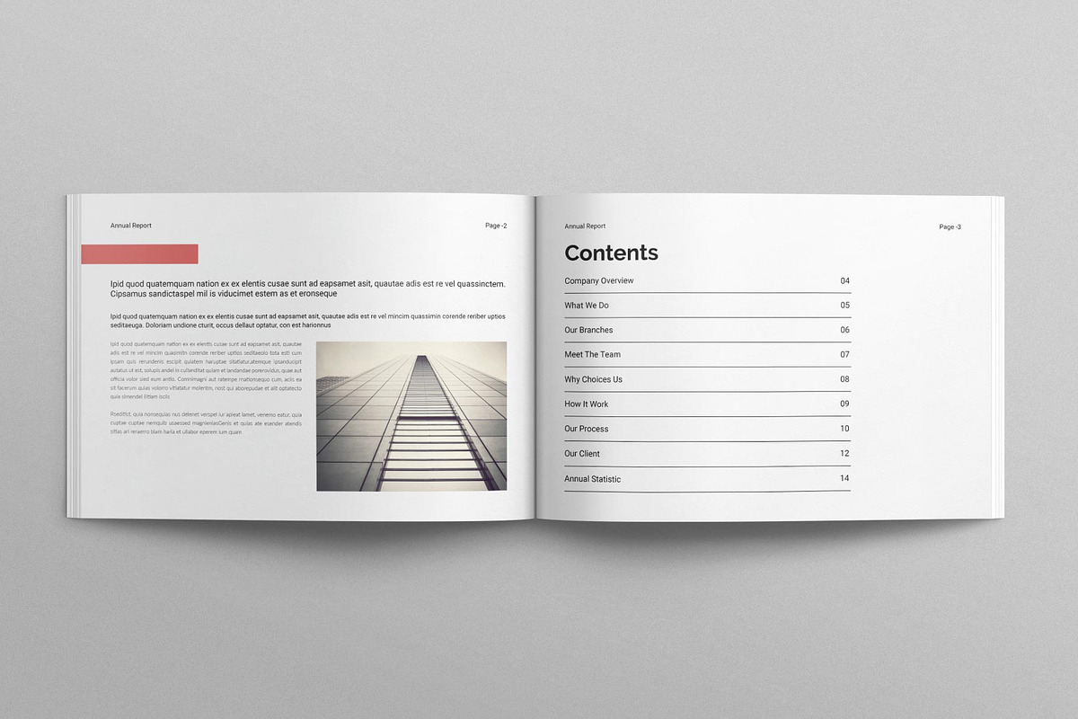 Annual Report Template Landscape, a Brochure Template by TemplatesForest (Photo 3 of 8)