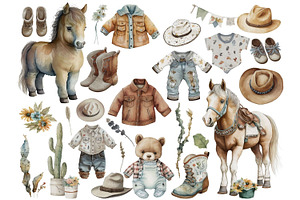 Baby Boy Cowboy Clipart