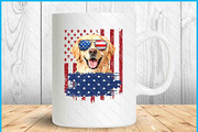 Golden Retriever USA Flag SVG, a Graphic by Creativeusart (Thumbnail 2 of 4)