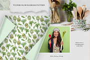 VEGGIE Watercolor vegetables pattern, a Pattern Graphic by AnnaTkachi (Thumbnail 4 of 6)