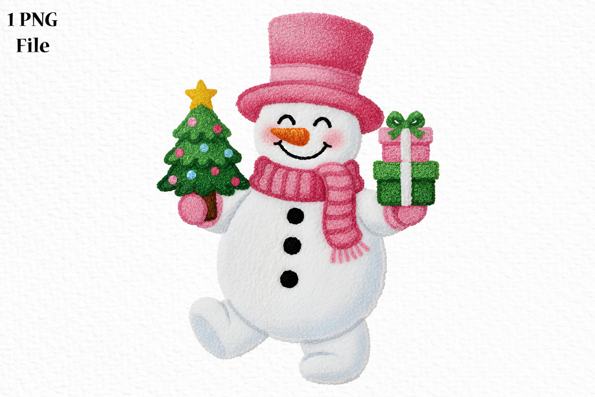 Christmas Snowman Png, an Illustration by Canvas Craft (Photo 1 of 6)