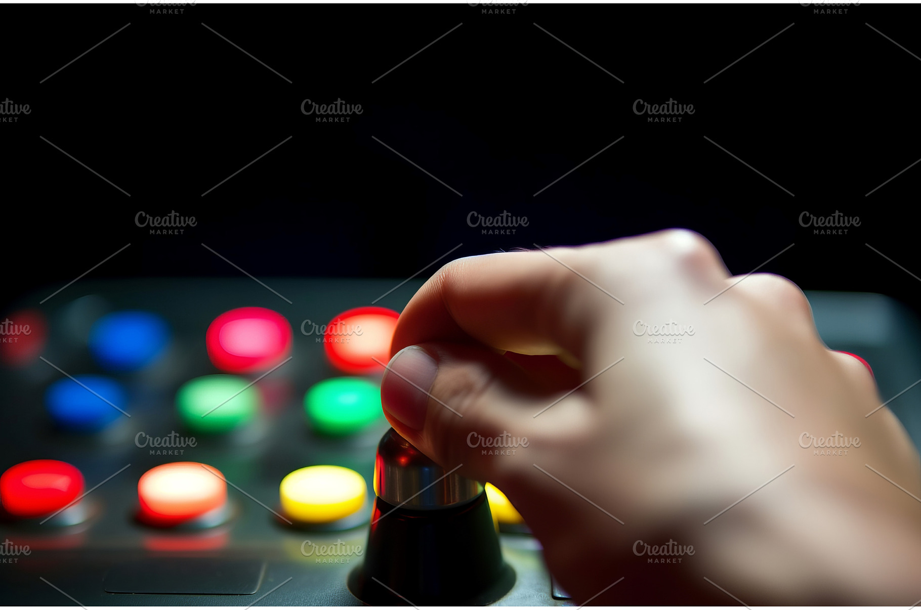 Hand pushes the button. Generate ai, a Technology Photo by Ylivdesign