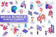 Mega Bundle Isometric Elements, an Illustration by alexdndz (Thumbnail 1 of 27)