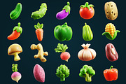 3D Vegetable Element Icon Vol 3, an Object 3D Model by SLAB! Design (Thumbnail 4 of 4)