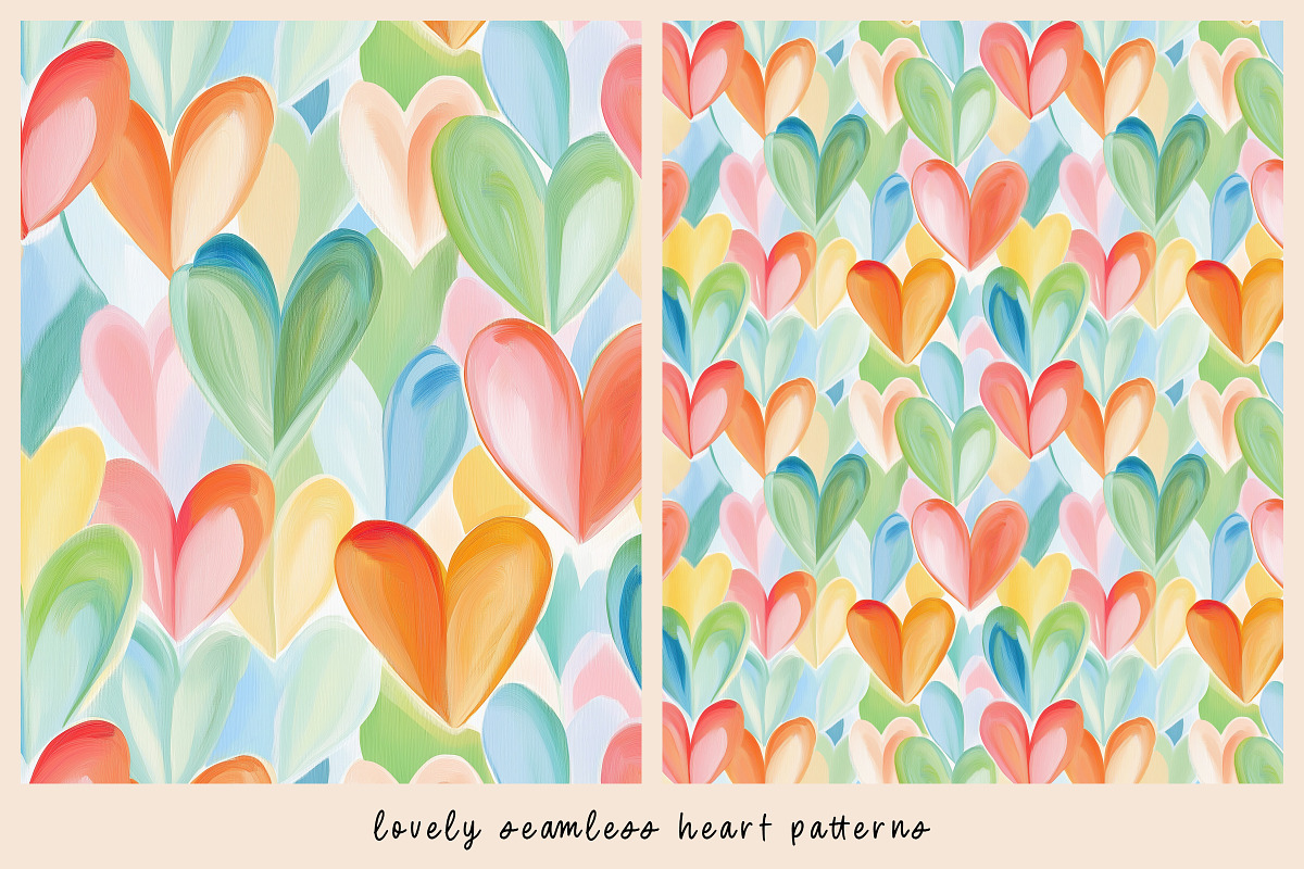 12 Lovely Seamless Heart Patterns, a Pattern Graphic by DesignRocket (Photo 10 of 13)