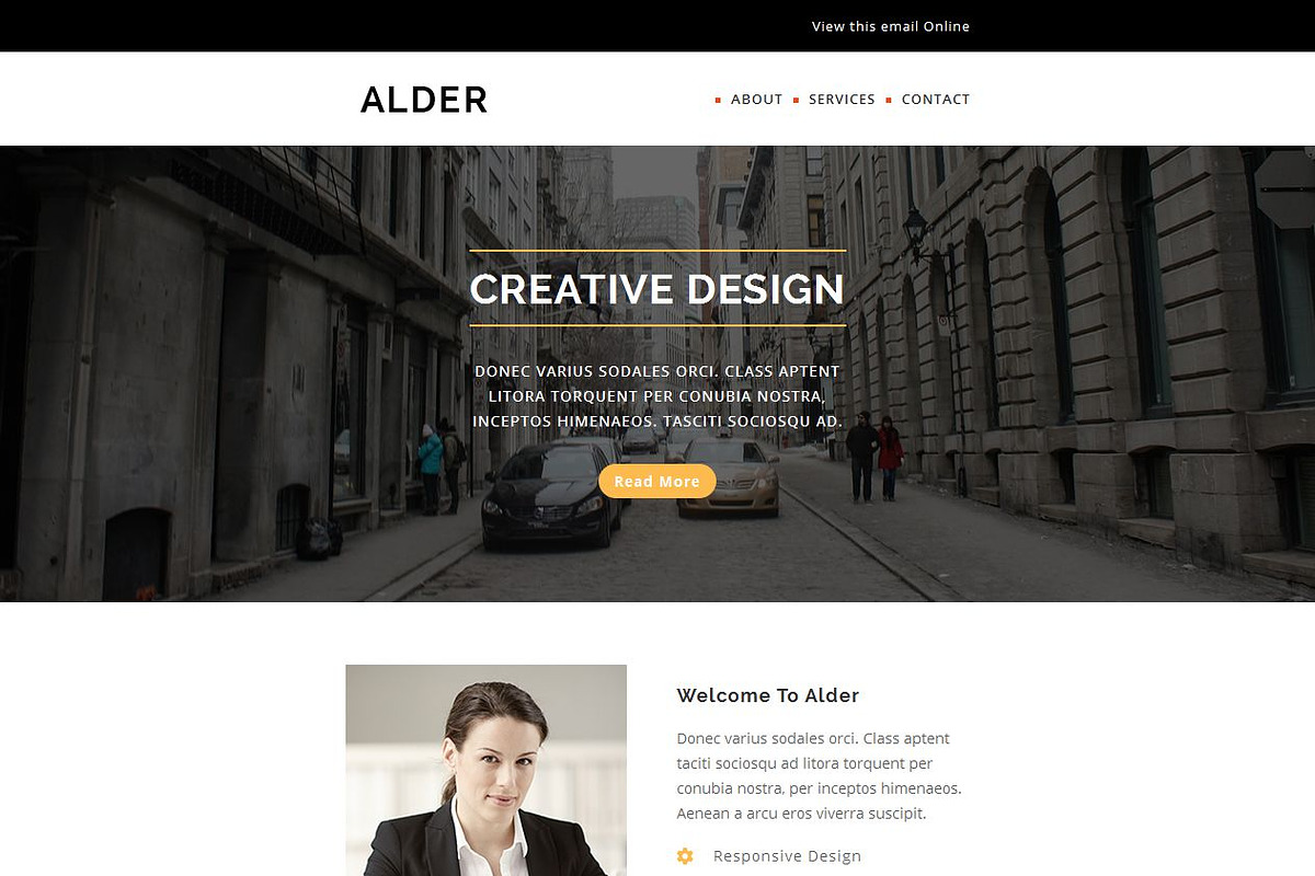 ALDER - Responsive Email Template, an Email Template by FourDinos (Photo 2 of 3)