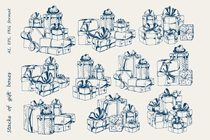Stacks of Gift Boxes