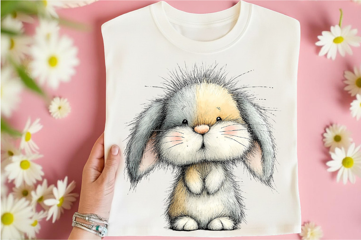 Whimsical Easter Bunny Clipart, an Illustration by Libby Wishes (Photo 4 of 9)