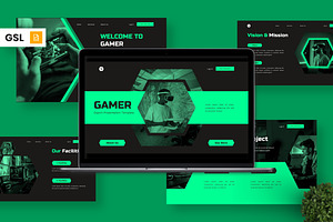 Gamer - Esport Google Slide, a Presentation Template by Deepslide Studio