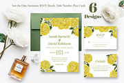 Yellow Roses Wedding Collection, an Invitation Template by Charming Ink (Thumbnail 1 of 3)