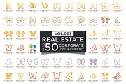 set of butterfly logo design, a Branding & Logo Template by BARONSTD (Thumbnail 2 of 3)