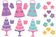 Baking In the Kitchen Clip Art, an Illustration by Amanda Ilkov (Thumbnail 2 of 4)