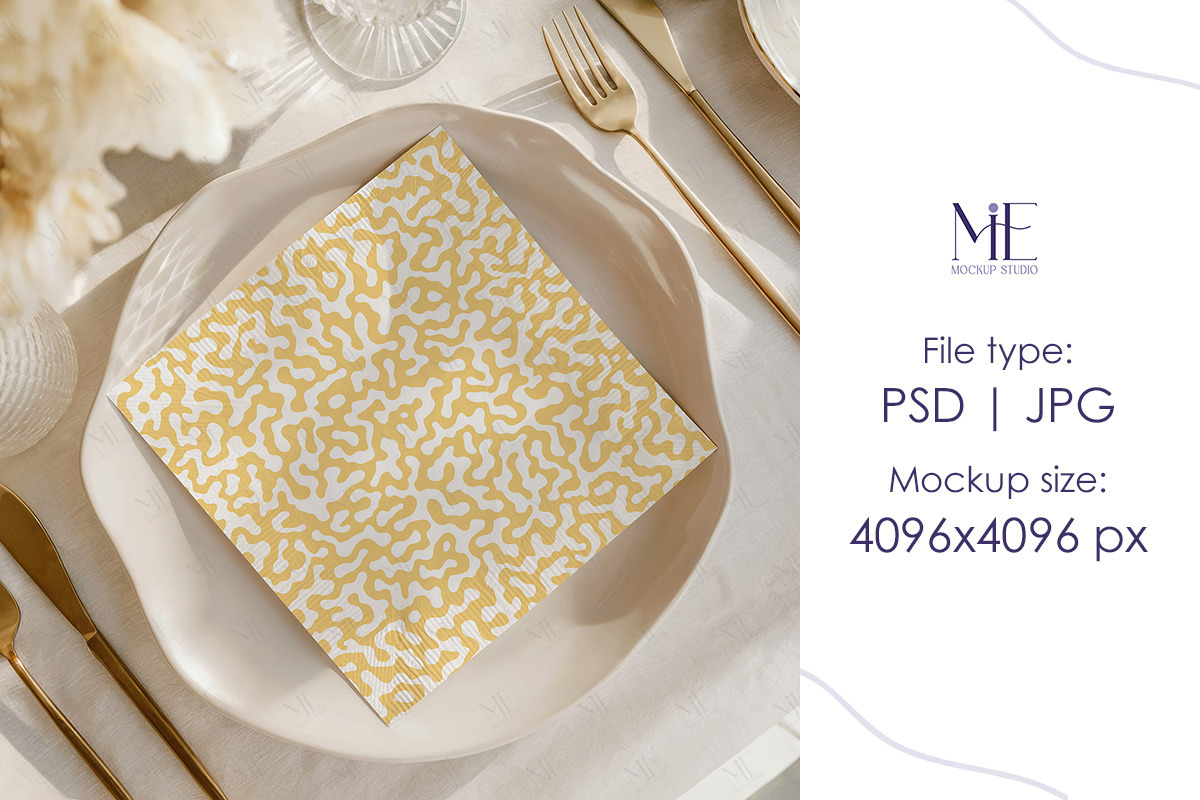 Cocktail Napkin Mockup Paper Napkin, a Mockup by Mie Mockup Studio (Photo 5 of 7)