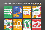 Local Market Poster Templates, a Food Illustration by Popova (Thumbnail 2 of 6)