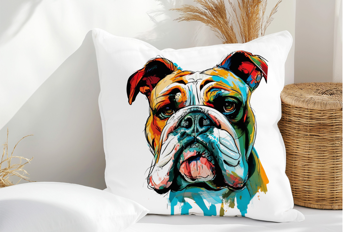 Caricature Cartoon British Bulldogs, an Animal Illustration by PrintHaven Designs (Photo 9 of 9)