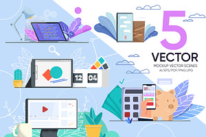 Mockup Vector Set Template