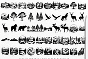 Camping Forest Mountains Procreate, a Brush Add-On by LaurenceVArtiste (Thumbnail 5 of 8)