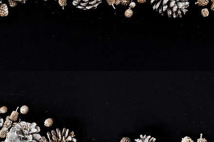 Christmas background pinecones photo