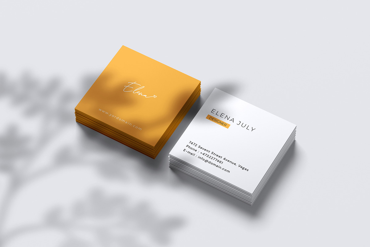 Square Business Card Mockup, an Advertising Mockup by Mockup Supper (Photo 8 of 15)