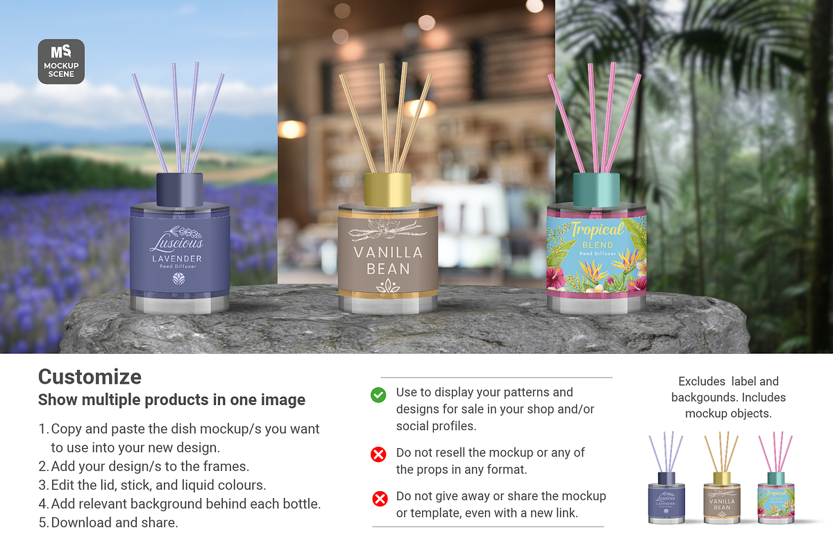 Reed Diffuser Bottle Canva Mockup, a Household Mockup by Mockup Scene (Photo 10 of 10)