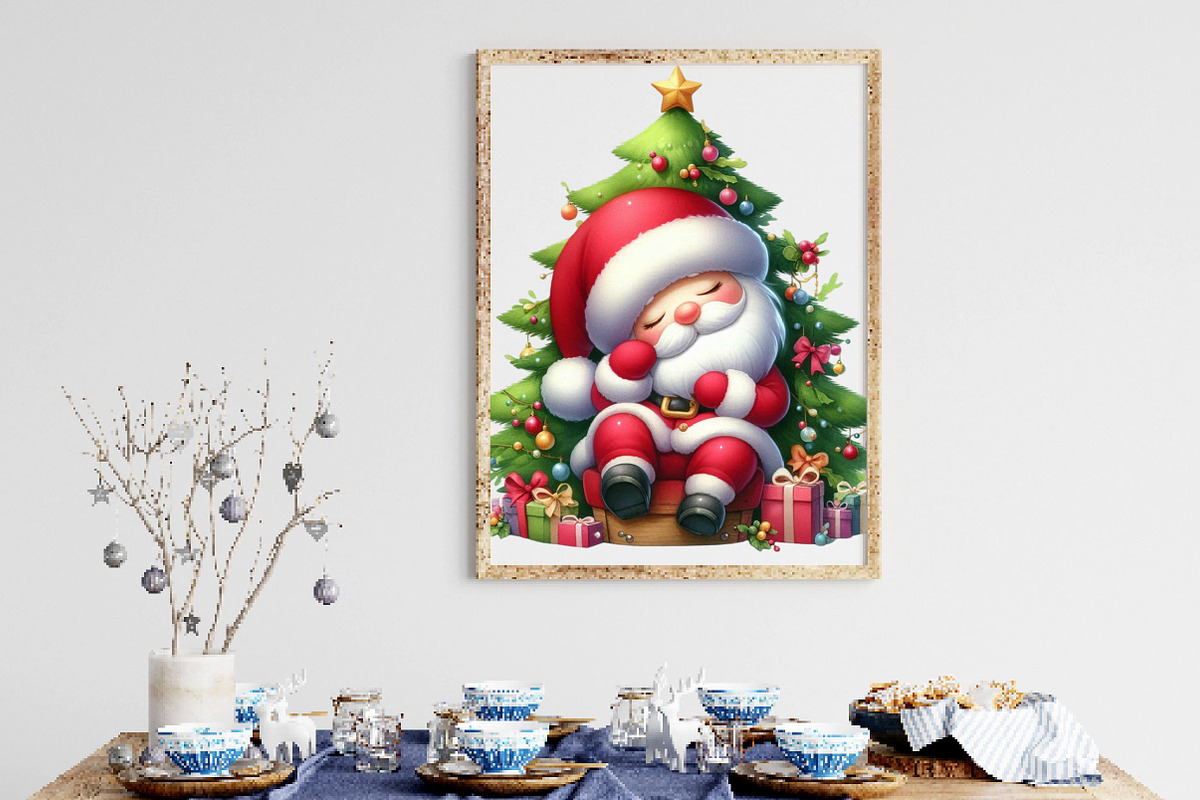 Sleeping Christmas Santa Clipart, a Work Illustration by Dream Creation (Photo 4 of 6)