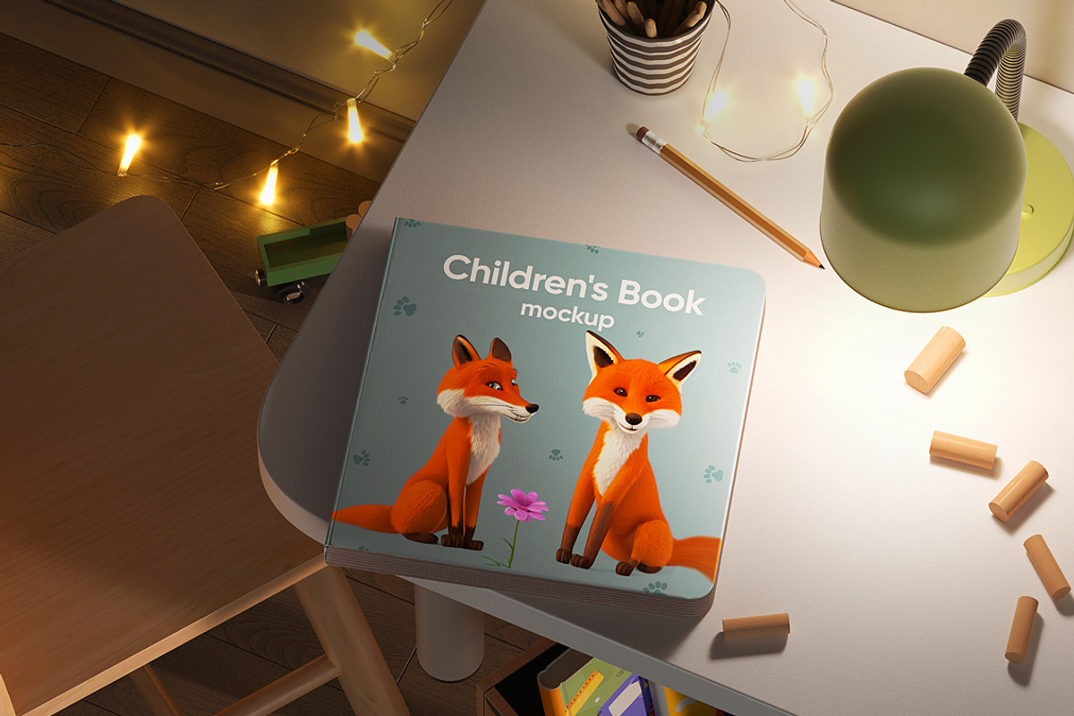 Square Book Mockup, a Books & Magazine Mockup by WebAndCat (Photo 9 of 13)