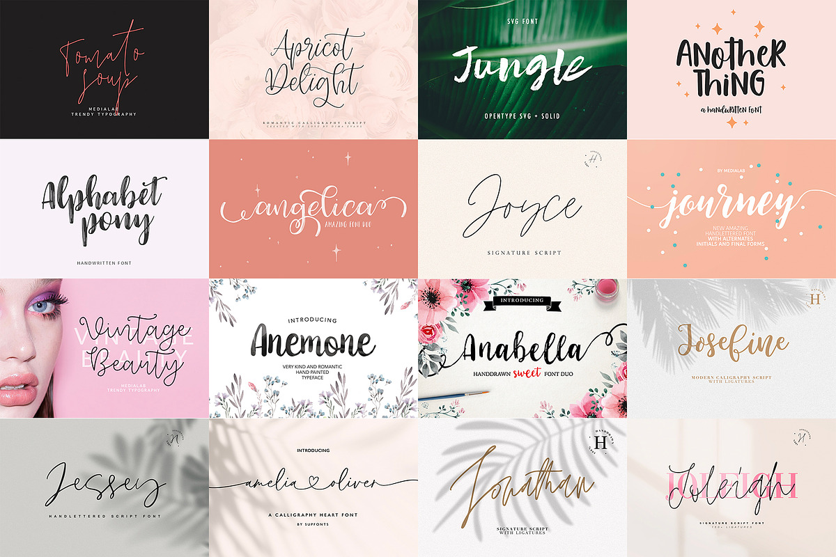 ALL MY FONTS Bundle, a Handwritten Font by supfonts