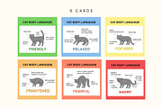 Cat Emotions & Body Language Clipart, an Animal Illustration by Kristina Chistiakova (Thumbnail 3 of 4)