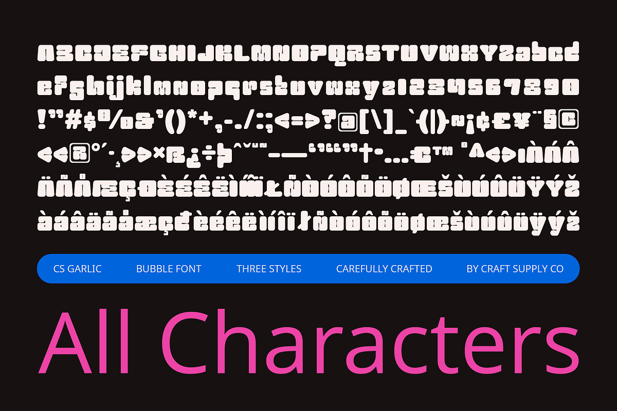 CS Garlic – Bubble Typeface, a Sans Serif Font by Craft Supply Co. (Photo 8 of 8)