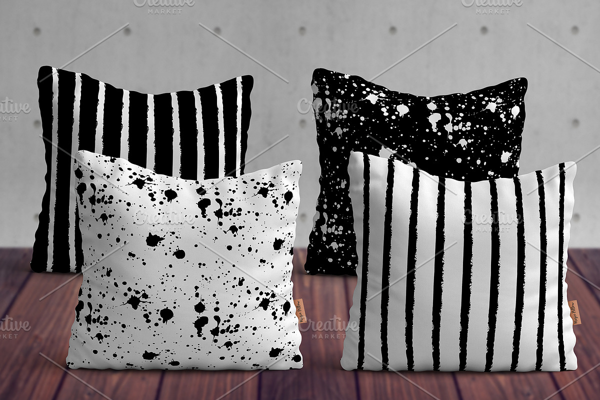 Paint Splatter & Stroke Patterns, a Pattern Graphic by NKTN graphics (Photo 8 of 16)