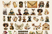 Dark Academia Reading Journal Kit, a Person Illustration by Daring Digies (Thumbnail 2 of 7)