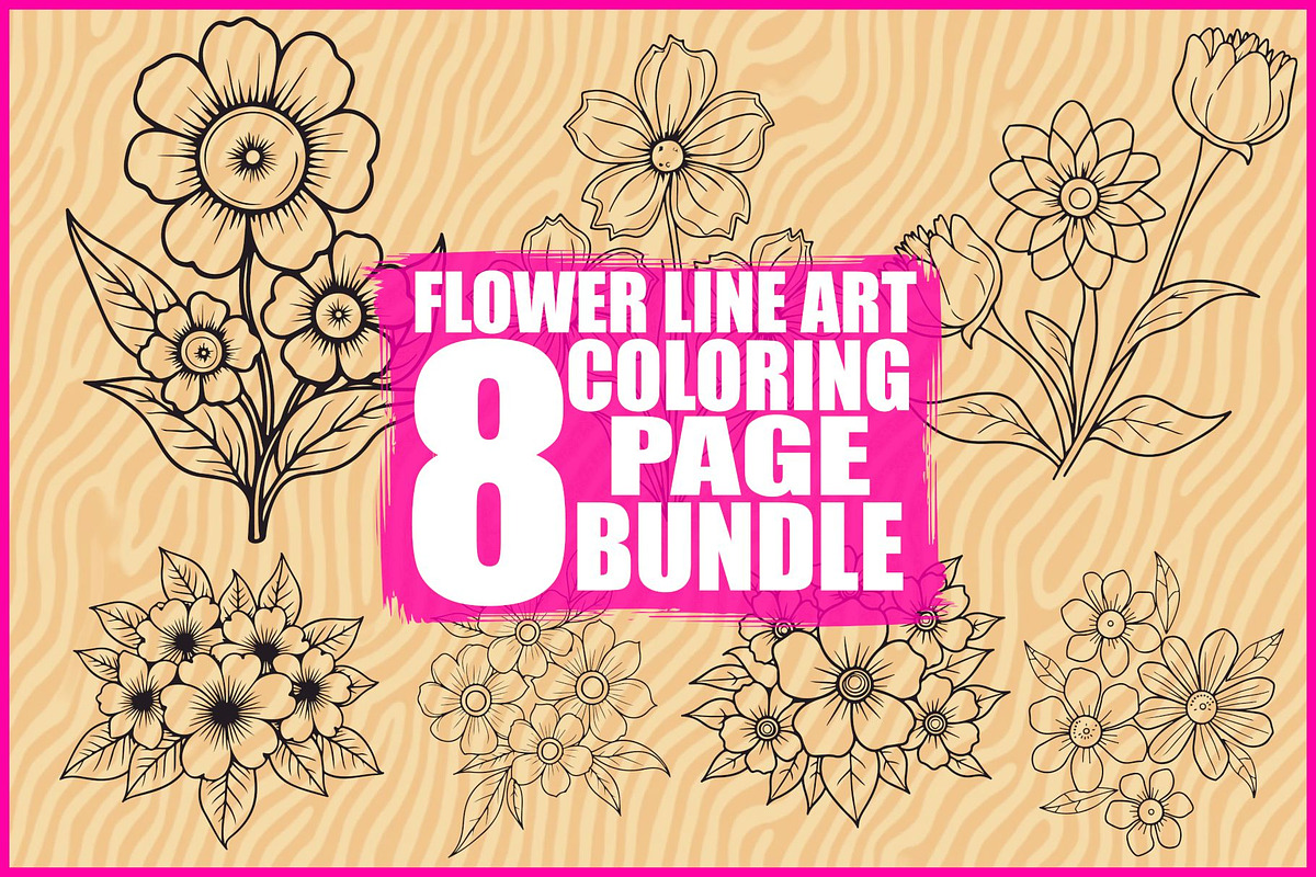 Floral Coloring Book for Adults, an Illustration by Designs_River (Photo 1 of 9)