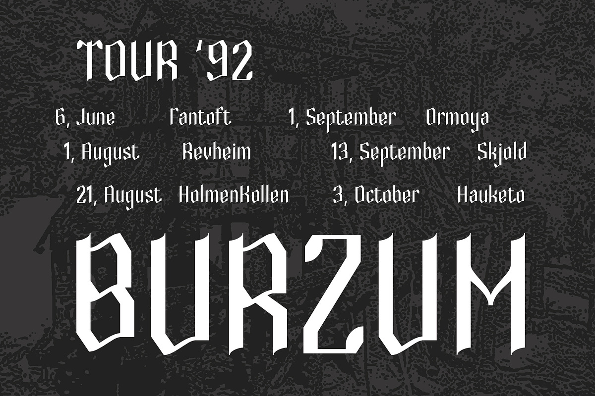 Sabbatic - Modern Doom Gothic Font, a Font by riff.type (Photo 10 of 10)
